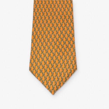gravata laranja e verde