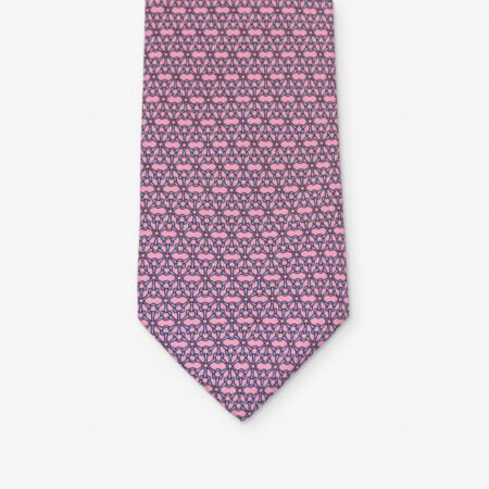gravata rosa claro e azul