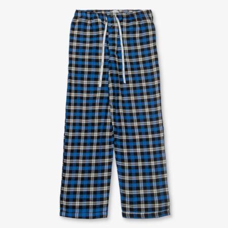 pijama flanela azul e branco