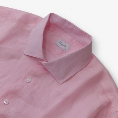 camisa linho rosa