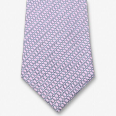 gravata rosa com elo branco
