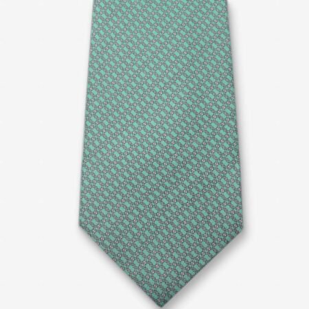 gravata fundo verde com elos brancos